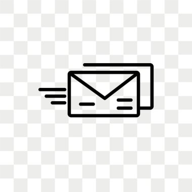 E-posta Evelope vektör simgesi şeffaf arka plan üzerinde e-posta Evelope logo tasarımı izole