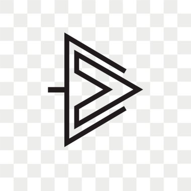 Saydam arka plan üzerinde Righ izole sağ ok vektör simgesi