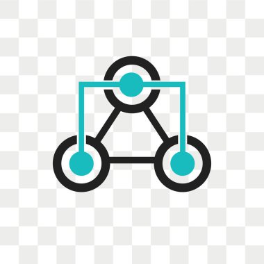 Veri bağlantılı vektör simgesi üzerinde şeffaf backgrou izole