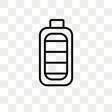 Saydam arka plan üzerinde büyük pil logo tasarımı izole büyük pil vektör simgesi