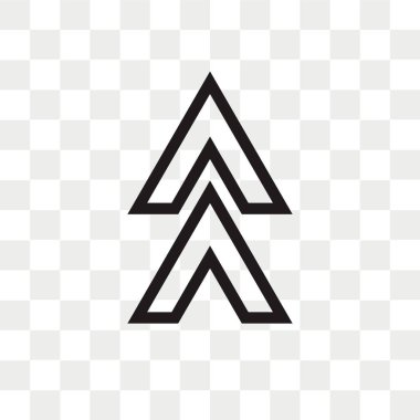 Yukarı ok vektör simgesi arro kadar şeffaf arka plan üzerinde izole