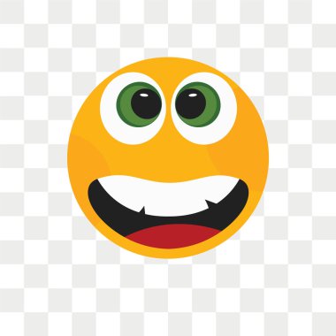 Gülümseme vektör simge gülüyor şeffaf arka plan üzerinde L izole