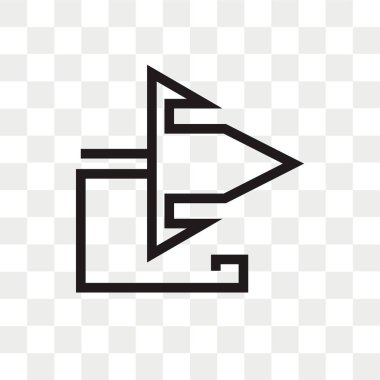 Saydam arka plan üzerinde Righ izole sağ ok vektör simgesi