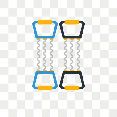 Saydam arka plan üzerinde C izole göğüs genişletici vektör simgesi