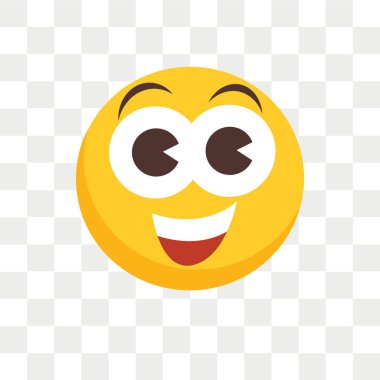 Saydam arka plan üzerinde mutlu logo tasarımı izole mutlu vektör simgesi