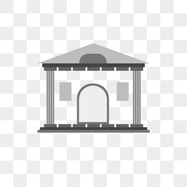 Saydam arka plan üzerinde banka logosu d izole banka vektör simgesi