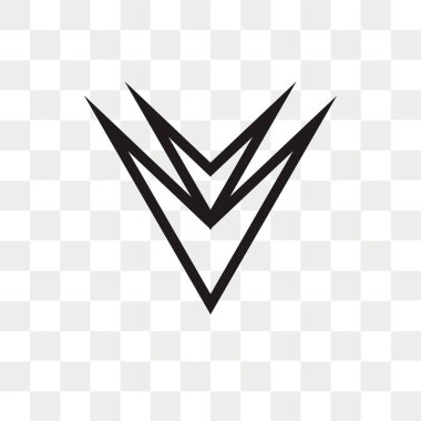 Saydam arka plan üzerinde aşağı izole ok vektör simgesi 