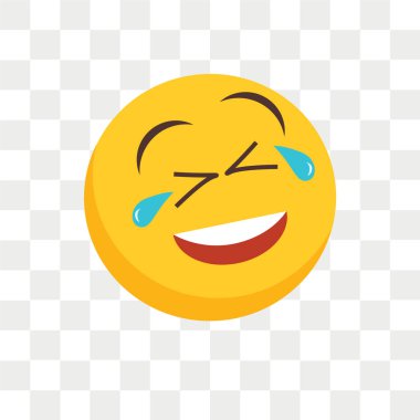 Saydam arka plan üzerinde gülme logo tasarımı izole gülme vektör simgesi