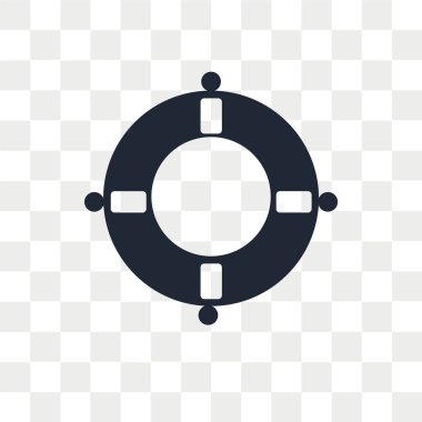 Saydam arka plan üzerinde Lifebuo izole Lifebuoy vektör simgesi