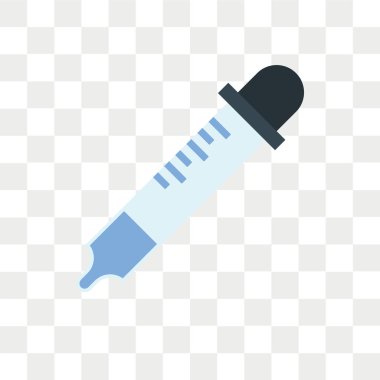 Saydam arka plan üzerinde damlalık izole damlalık vektör simgesi 