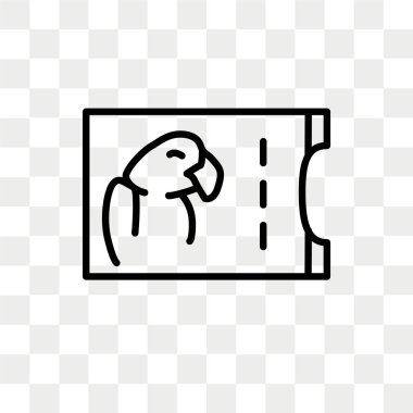 Bilet vektör simge şeffaf arka plan üzerinde bilet logo tasarımı izole