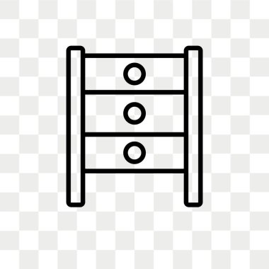 Saydam arka plan üzerinde raf logo tasarımı izole raf vektör simgesi