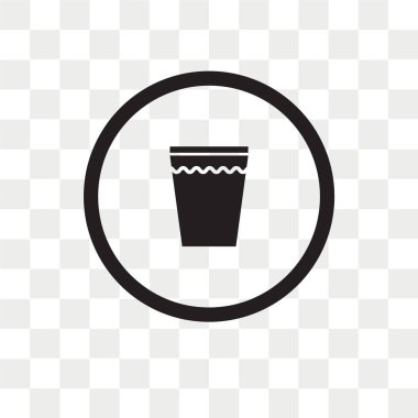 Saydam arka plan üzerinde G izole su vektör simge bardak