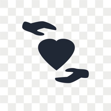 Saydam arka plan üzerinde izole kalp sigorta vektör simgesi, 