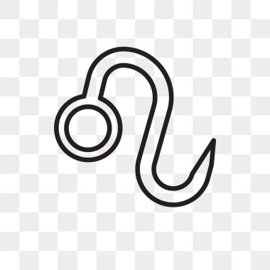 Saydam arka plan üzerinde Leo logo des izole Leo vektör simgesi