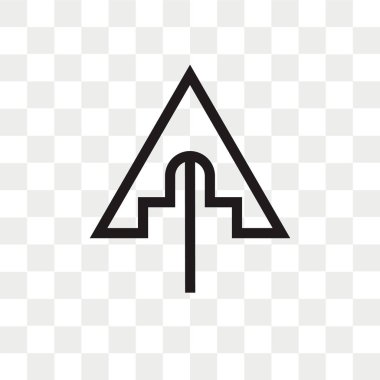 Yukarı ok vektör simgesi arro kadar şeffaf arka plan üzerinde izole