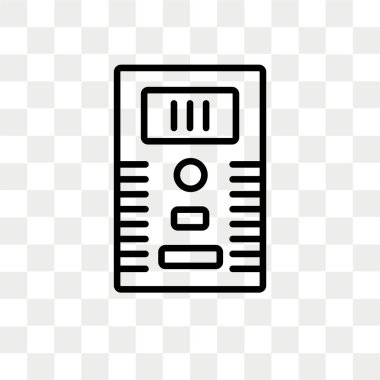 Saydam arka plan üzerinde hesap makinesi logo tasarımı izole hesap makinesi vektör simgesi