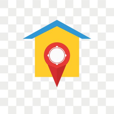 Saydam arka plan üzerinde House logosu izole House vektör simgesi