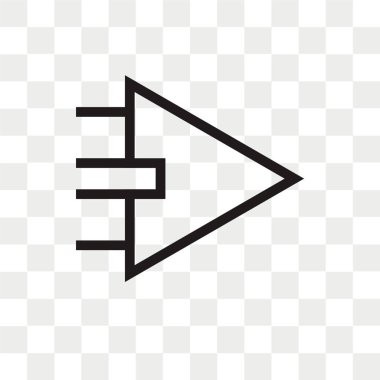 Saydam arka plan üzerinde Righ izole sağ ok vektör simgesi