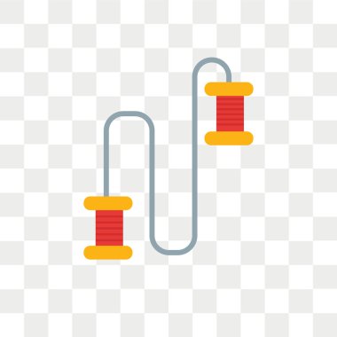 Saydam arka plan üzerinde Jum izole atlama ipi vektör simgesi