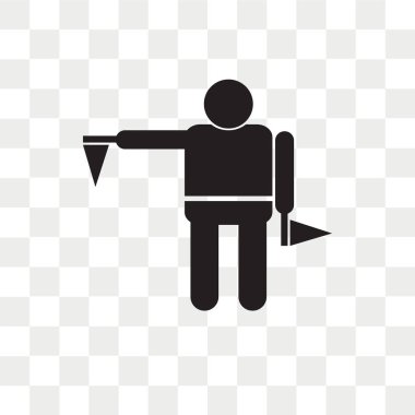 Bayrak dil vektör simgesi üzerinde saydam arka izole semaphore