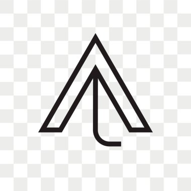 Yukarı ok vektör simgesi arro kadar şeffaf arka plan üzerinde izole