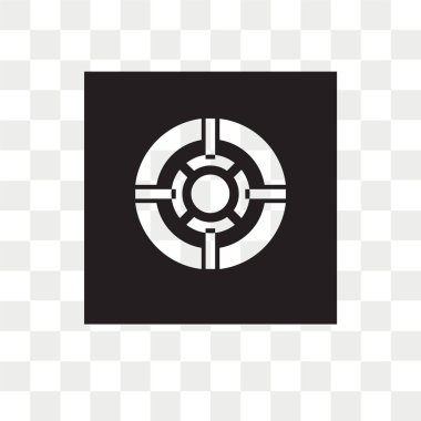 Saydam arka plan üzerinde daire lo izole daire vektör simgesi