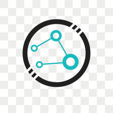 Veri analytics arayüzü vektör simgesi üzerinde şeffaf bac izole