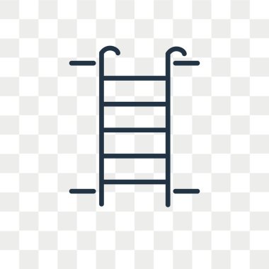 Saydam arka plan üzerinde merdiven logo tasarımı izole merdiven vektör simgesi