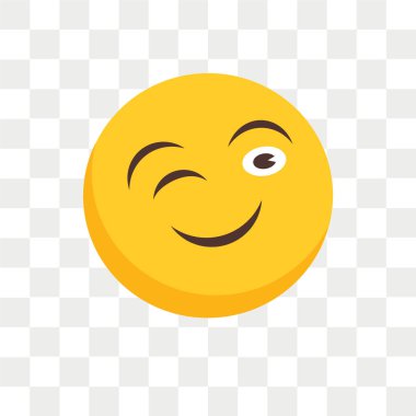 Saydam arka plan üzerinde Wink logo tasarımı izole wink vektör simgesi