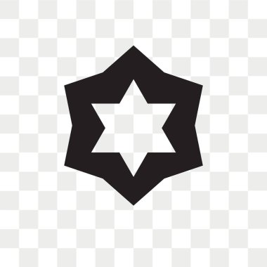 Saydam arka plan üzerinde yıldız logo d izole vektör yıldız simgesi