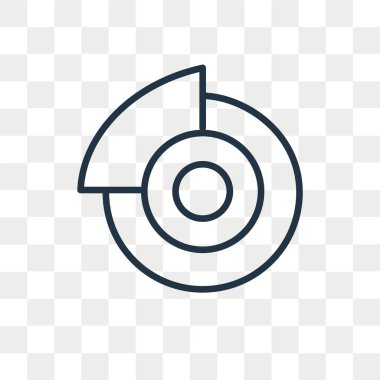 Saydam arka plan üzerinde pasta grafik logo tasarımı izole pasta grafiği vektör simgesi