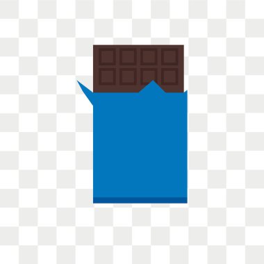 Saydam arka plan üzerinde Chocol izole çikolata vektör simgesi