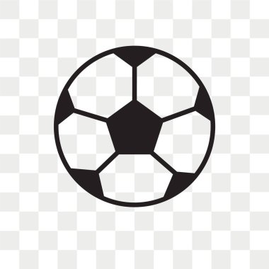 Saydam arka plan üzerinde Fo izole futbol top vektör simgesi