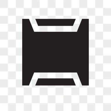 Saydam arka plan üzerinde kare lo izole kare vektör simgesi