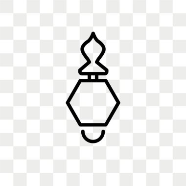 Saydam arka plan üzerinde lamba logo tasarımı izole lamba vektör simgesi