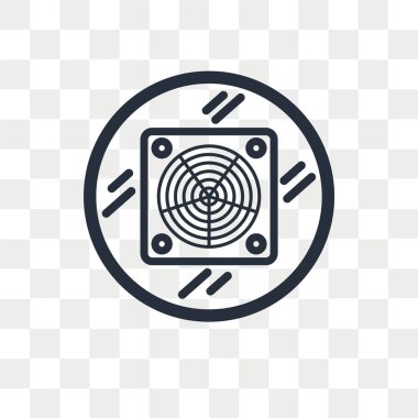 Saydam arka plan üzerinde ASIC izole ASIC madenci vektör simgesi 