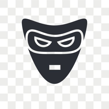 şeffaf arka plan, maske logosu d izole maske vektör simgesi