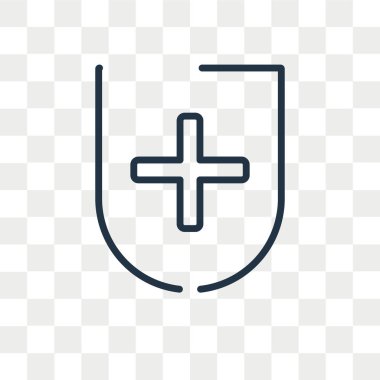 Saydam arka plan üzerinde tıbbi logo tasarımı izole tıp vektör simgesi