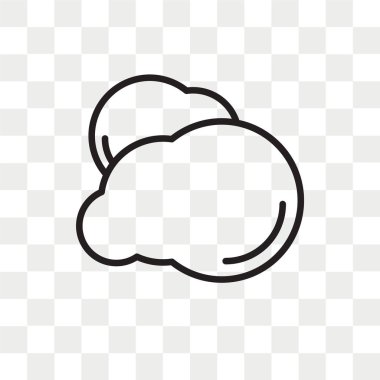 Saydam arka plan üzerinde bulutlu lo izole bulutlu vektör simgesi