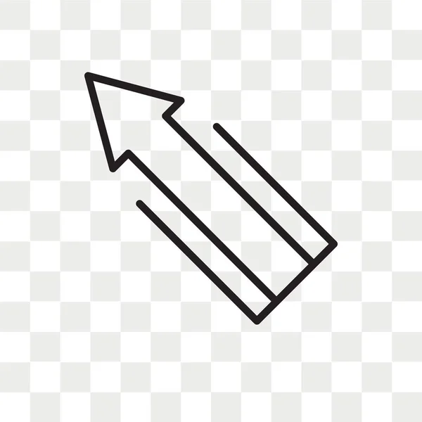 Icona vettoriale freccia diagonale isolata su sfondo trasparente, D — Vettoriale Stock