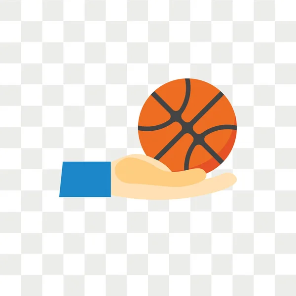 Basketball vector icon isolated on transparent background, Baske — Stock Vector