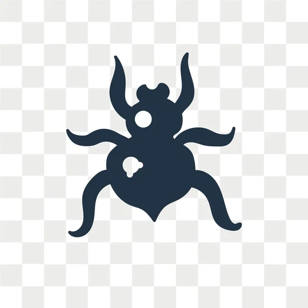 Spinnenvektorsymbol isoliert auf transparentem Hintergrund, Spinnenlo — Stockvektor