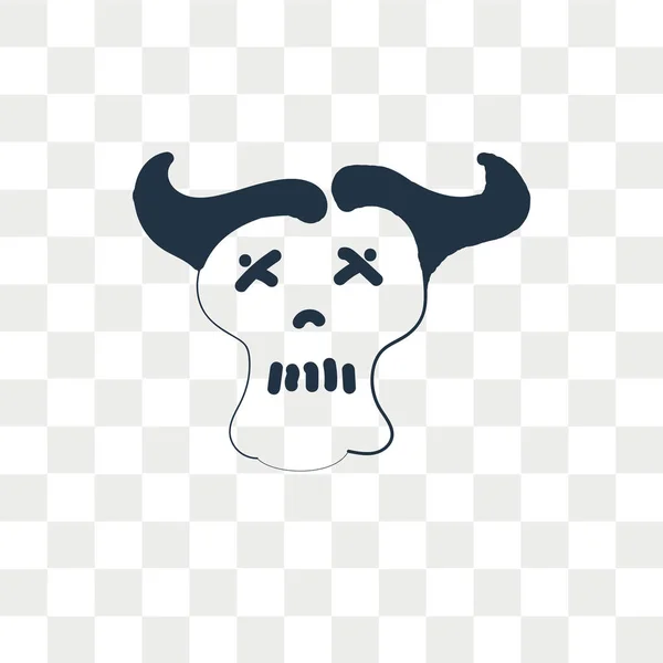 Ikon vektor Skull diisolasi pada latar belakang transparan, logo Skull - Stok Vektor