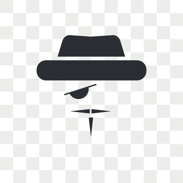 Icono de vector pirata aislado sobre fondo transparente, Pirata lo — Vector de stock