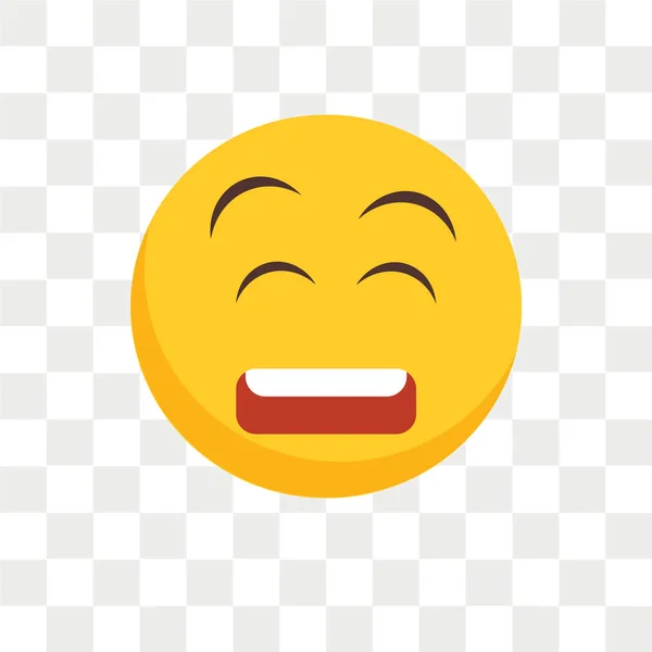Icône vectorielle heureuse isolée sur fond transparent, conception de logo heureux — Image vectorielle