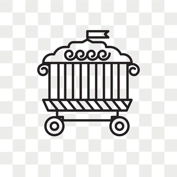 Zoo On Wheels vector icon isolated on transparent background, Zo — Stock Vector