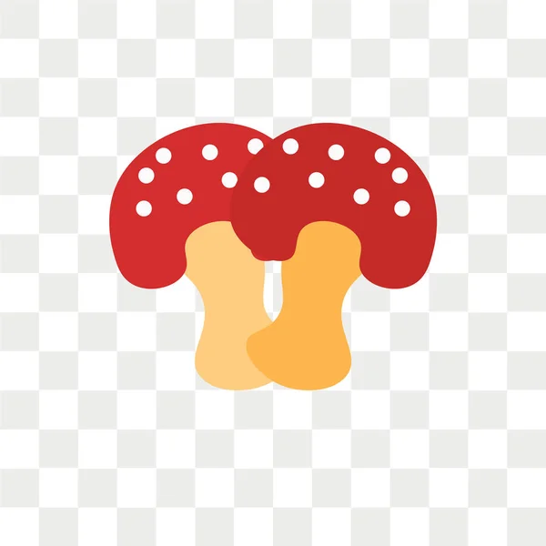 Mushroom vector icono aislado sobre fondo transparente, Mushroo — Vector de stock