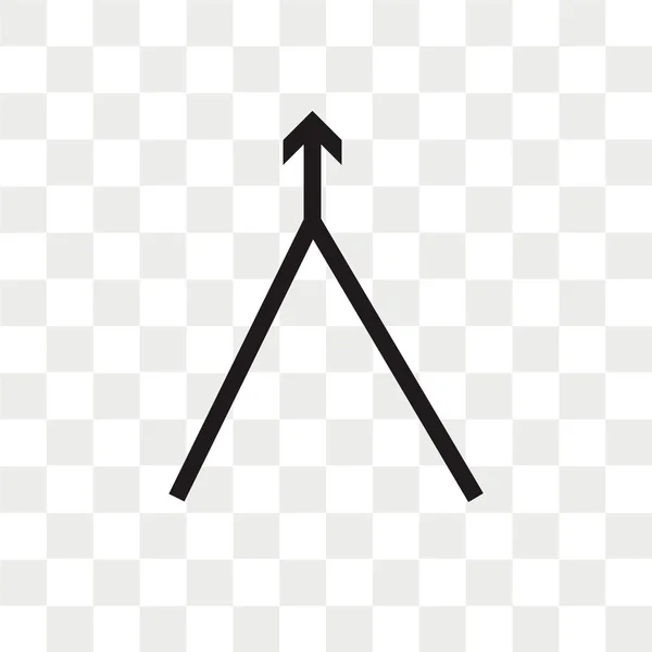 Векторная иконка со стрелкой вверх изолирована на прозрачном фоне, стрелка вверх — стоковый вектор