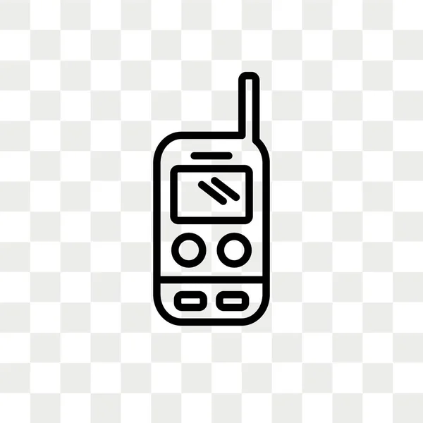 Antiguo icono del vector del teléfono móvil aislado sobre fondo transparente, diseño del logotipo del teléfono móvil antiguo — Archivo Imágenes Vectoriales